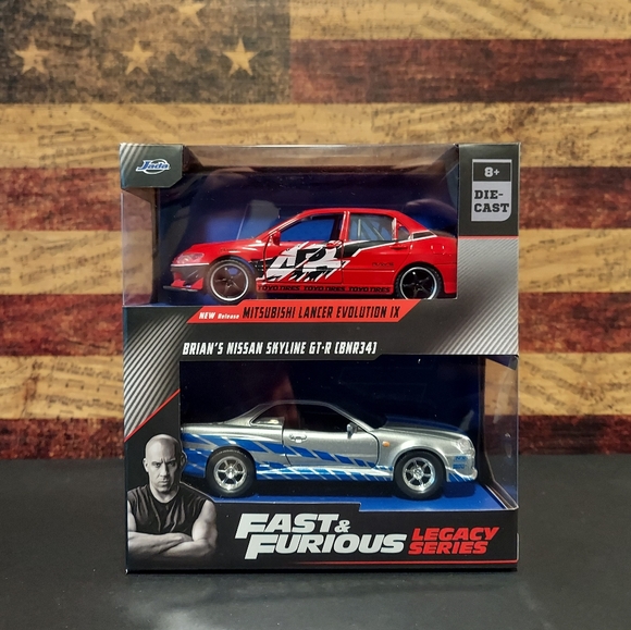 Jada Toys Other - Mitsubishi Lancer Evolution IX/ Brian's Nissan Skyline GT-R (BNR34)
